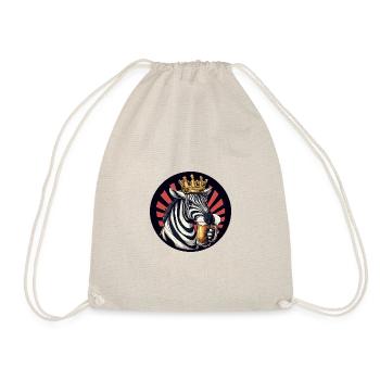 Zebra Beer Comic - Drawstring Bag - nature - Front