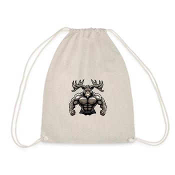 Moose Muscles Bodybuilding - Drawstring Bag - nature - Front