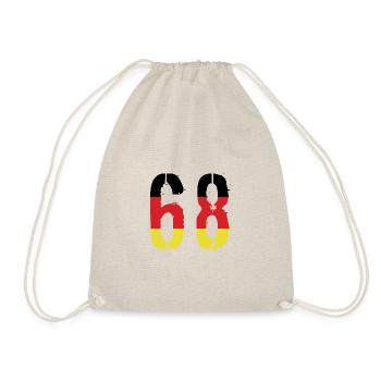 68 Zahl Deutschland Trikot - Turnbeutel - Natur - Vorne