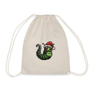 Wurm Weihnachten - Turnbeutel - Natur - Vorne