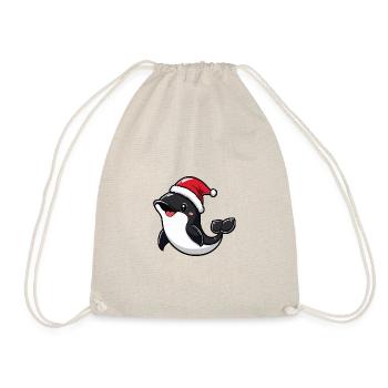 Whale Christmas Cute - Drawstring Bag - nature - Front