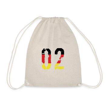 2 Zahl Deutschland Trikot - Turnbeutel - Natur - Vorne