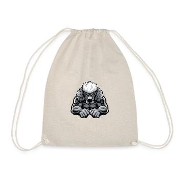 Poodle Dog Muscles Bodybuilding - Drawstring Bag - nature - Front