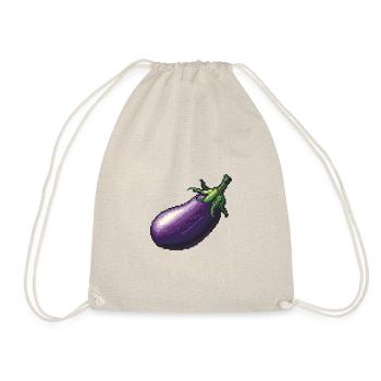 Aubergine Pixel Gamer - Turnbeutel - Natur - Vorne