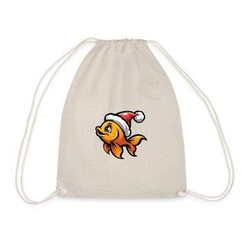 Goldfish Christmas - Drawstring Bag - nature - Front