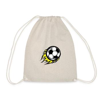 Fussball Symbol Feuer - Turnbeutel - Natur - Vorne