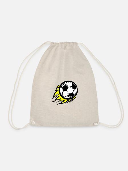 Fussball Symbol Feuer - Turnbeutel - Natur