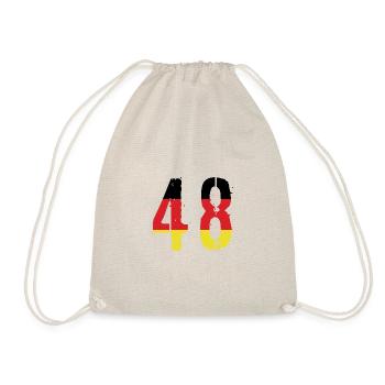 48 Zahl Deutschland Trikot - Turnbeutel - Natur - Vorne