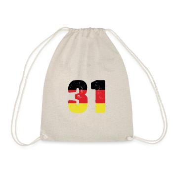 31 Numéro Jersey Allemagne - Sac de sport léger - nature - Devant