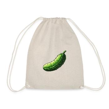 Gurke Pixel Gamer - Turnbeutel - Natur - Vorne