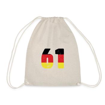 61 Numéro Jersey Allemagne - Sac de sport léger - nature - Devant