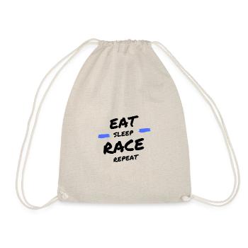 Simracer, Simracing, Eat Sleep Repeat Gift - Drawstring Bag - nature - Front