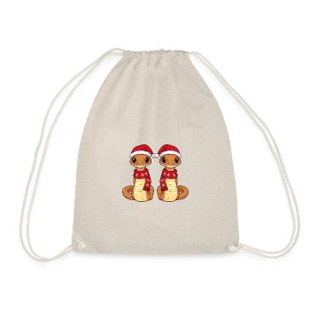Snake Cobra Christmas Team - Drawstring Bag - nature - Front