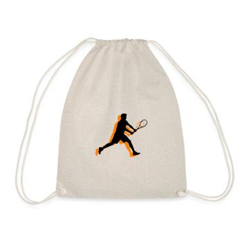 Tennis Spieler Symbol - Turnbeutel - Natur - Vorne