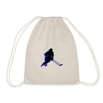 Ice Hockey Spieler Symbol - Turnbeutel - Natur - Vorne