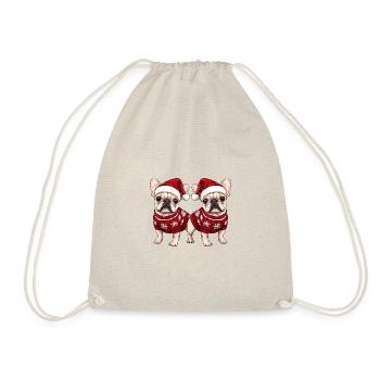 Equipe de Noël du Chien Buldog Français - Sac de sport léger - nature - Devant