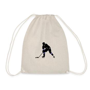 Ice Hockey Spieler Symbol - Turnbeutel - Natur - Vorne