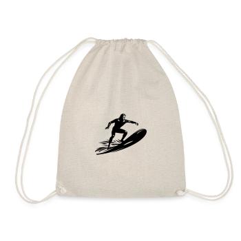 Surfer Man Icon - Drawstring Bag - nature - Front