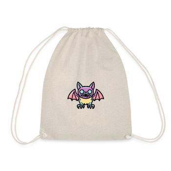 Fledermaus Halloween Comic Lustig - Turnbeutel - Natur - Vorne