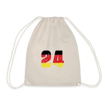 24 Number Jersey Germany - Drawstring Bag - nature - Front