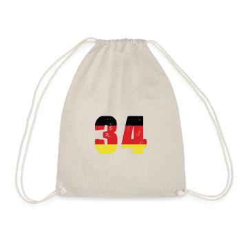 34 Numéro Jersey Allemagne - Sac de sport léger - nature - Devant