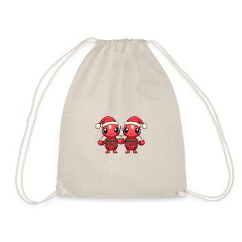 Lobster Crab Christmas Team - Drawstring Bag - nature - Front