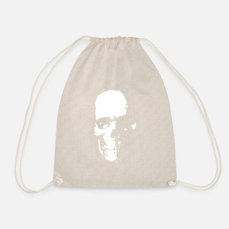 Skeleton Face Silhouette - Turnbeutel - Natur