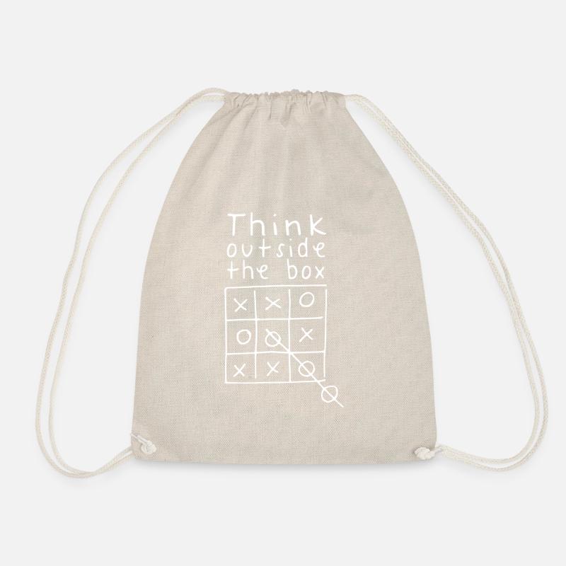 Thinking outside the box - Drawstring Bag - nature