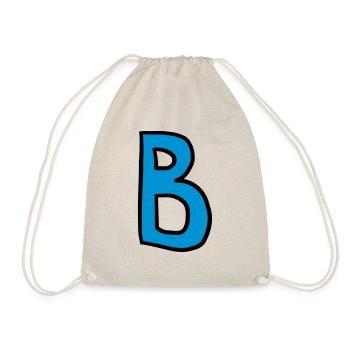 Letter B comic cartoon - Drawstring Bag - nature - Front