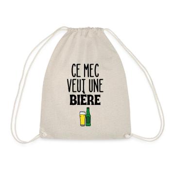 Ce mec veut une bière - Sac de sport léger - nature - Devant