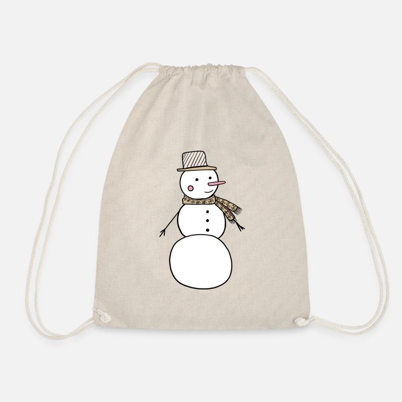Schneemann - Turnbeutel - Natur