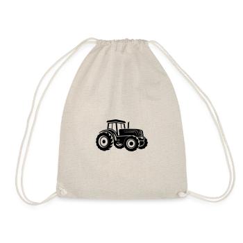 Tractor Silhouette Agriculture - Drawstring Bag - nature - Front