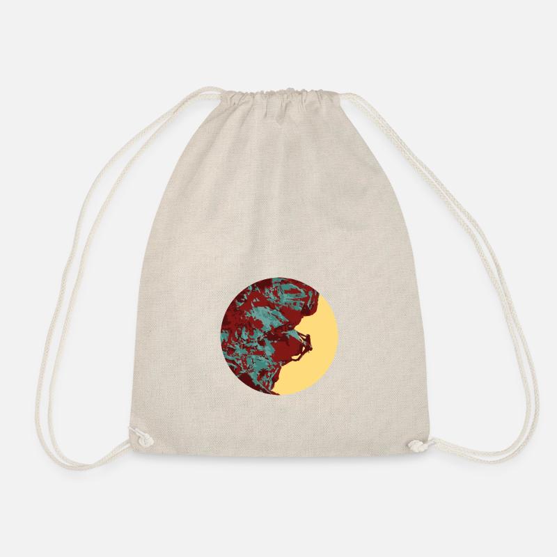 Climber rock climbing - Drawstring Bag - nature