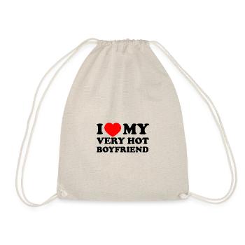 J’aime ma chemise de petit ami chaud - Sac de sport léger - nature - Devant