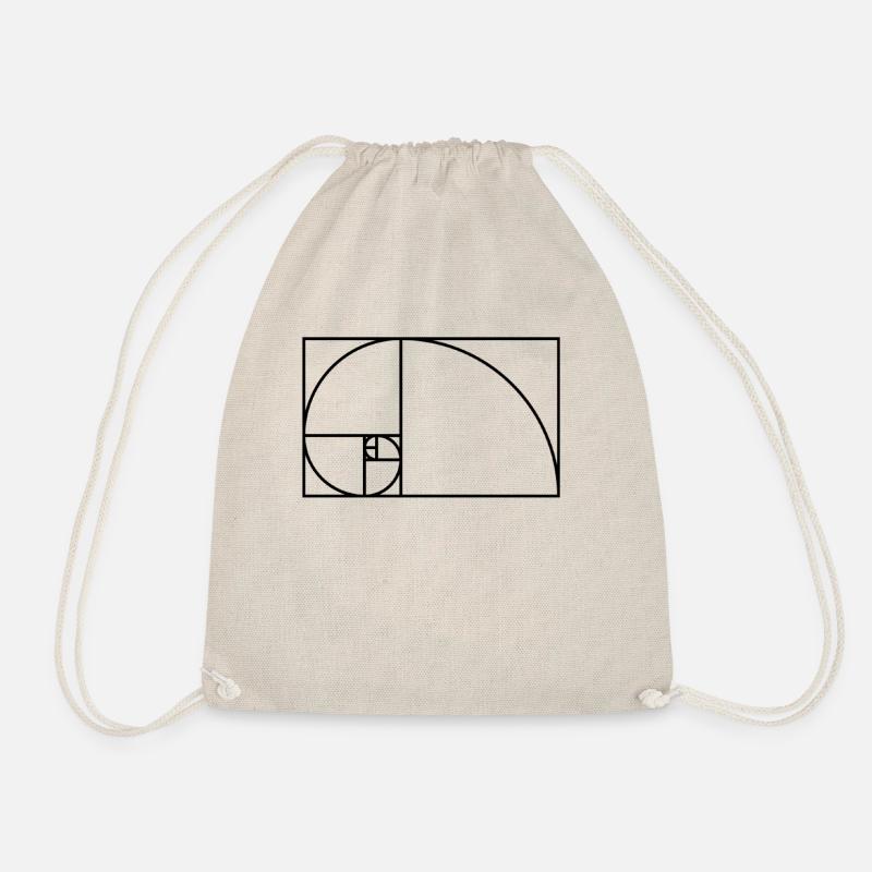 Fibonacci snail design - Drawstring Bag - nature