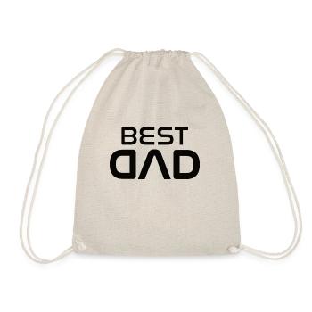 Best dad best dad - Drawstring Bag - nature - Front