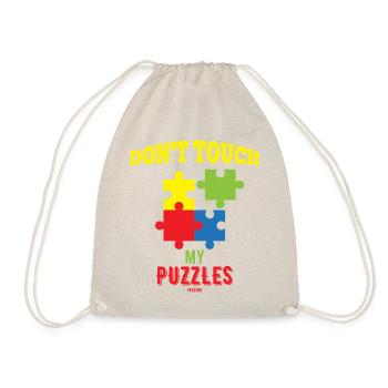 Don´t Touch My Puzzles - Drawstring Bag - nature - Front