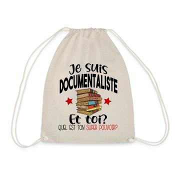Documentaliste Livre Métier Collègue Humour Cadeau - Sac de sport léger - nature - Devant