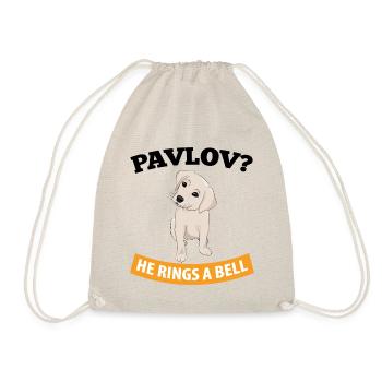 Pavlov - Il sonne une cloche - Drôle de psychologie - Sac de sport léger - nature - Devant
