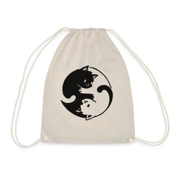 Yin Yang Katzen Design - Turnbeutel - Natur - Vorne