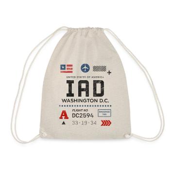 Washington airport tag - Drawstring Bag - nature - Front