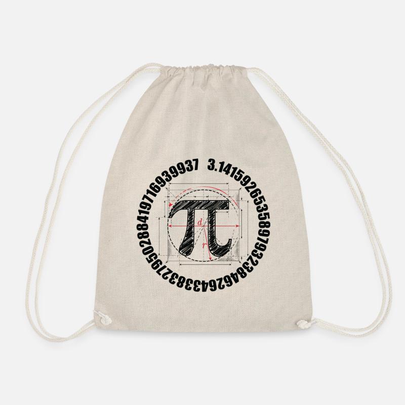 Pi Day Skizze - Turnbeutel - Natur