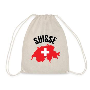 Suisse - Suisse Carte Drapeau Suisse - Sac de sport léger - nature - Devant