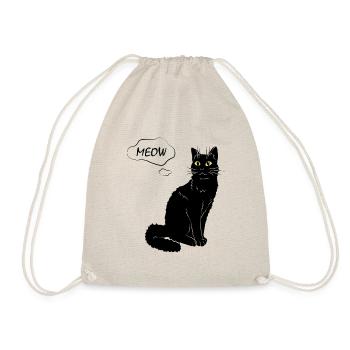 Cute Cat Meow - Drawstring Bag - nature - Front