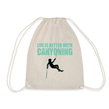 Mit Canyoning ist das Leben besser - Turnbeutel - Natur - Vorne