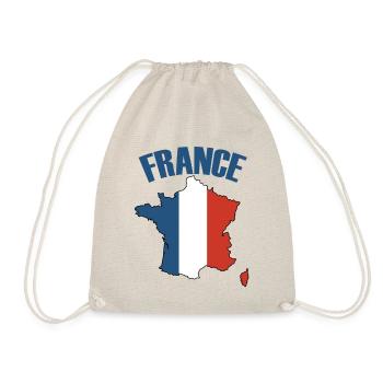 France Map French Flag - Drawstring Bag - nature - Front