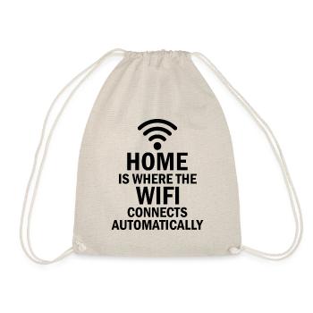 Zuhause ist, wo sich das WLAN automatisch verbindet - Turnbeutel - Natur - Vorne