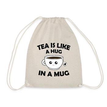 Tea is Like A Hug in a Mug Cute - Drawstring Bag - nature - Front