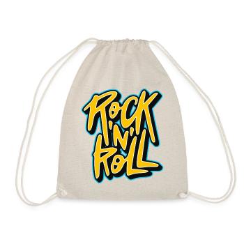 Graffiti Rock 'N' Roll Text Logo - Drawstring Bag - nature - Front