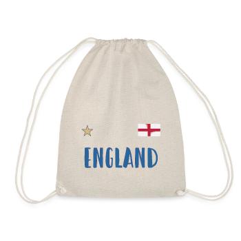 England Fußball Trikot Englische Flagge - Turnbeutel - Natur - Vorne